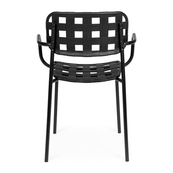 Čierne kovové záhradné stoličky v súprave 4 ks Clover – Bizzotto-image-4