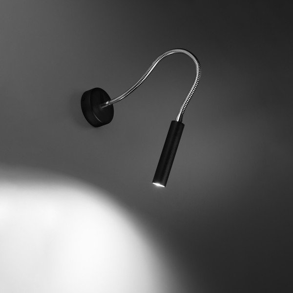 Čierne nástenné svietidlo Aludra – Sollux-image-4