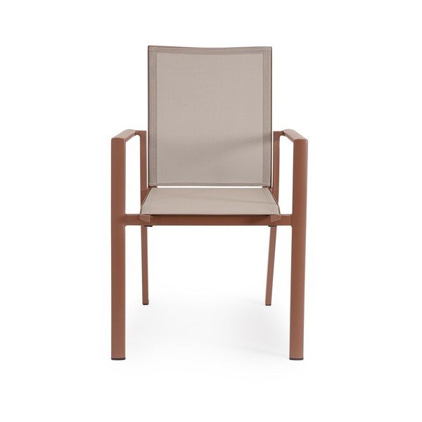 Taupe kovová záhradná stolička Konnor – Bizzotto-image-2