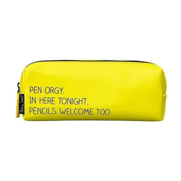 Žlté puzdro na ceruzky Happy Jackson Pen Orgy