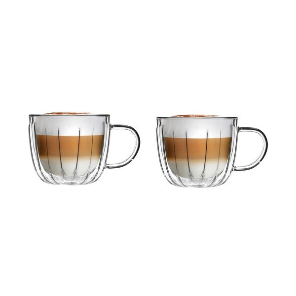 Sklenené šálky v súprave 2 ks na cappuccino 350 ml Tulip – Vialli Design
