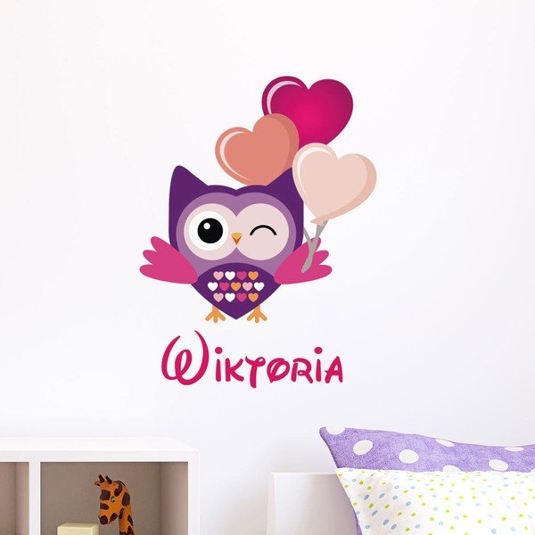 Nástenná samolepka s menom Ambiance Festive Owl-image-2