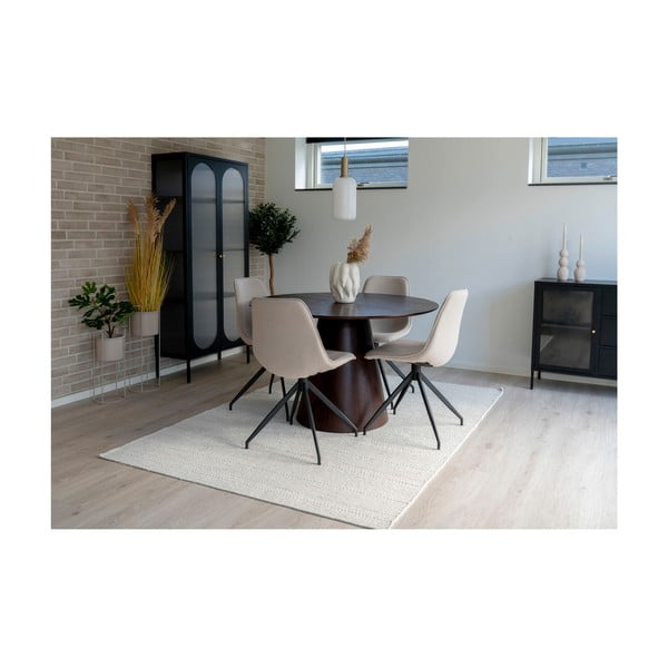 Okrúhly jedálenský stôl s doskou v dekore orechového dreva ø 120 cm Bolton – House Nordic-image-3