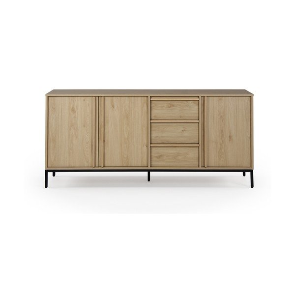 Komoda v dekore duba v prírodnej farbe 180x80x40 cm Luc – Marckeric