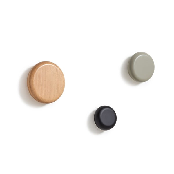 Nástenné drevené háčiky v súprave 3 ks Nadue – Kave Home