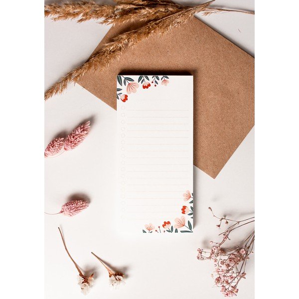 Linajkový odtrhávací to-do list s motívom Kvety Printintin, 70 listov-image-1