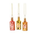Sklenené ručne vyrobené vianočné ozdoby v súprave 3 ks ø 3 cm Gin Bottle – Sass & Belle