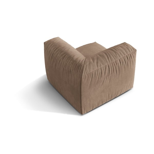 Svetlohnedý zamatový modul pohovky (variabilný) Martina – Micadoni -image-2