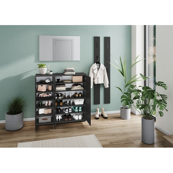 Antracitová skrinka na topánky Stanton – Germania-image-4