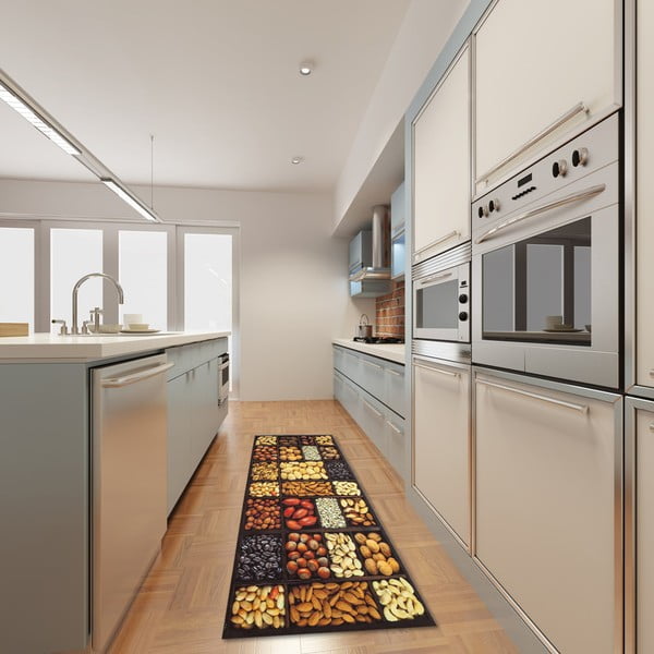Vysokoodolný kuchynský koberec Semi, 60x300 cm