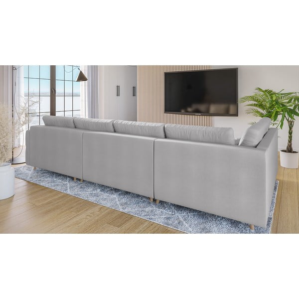 Svetlosivá rohová pohovka (pravý roh) Ariella - Ropez-image-3