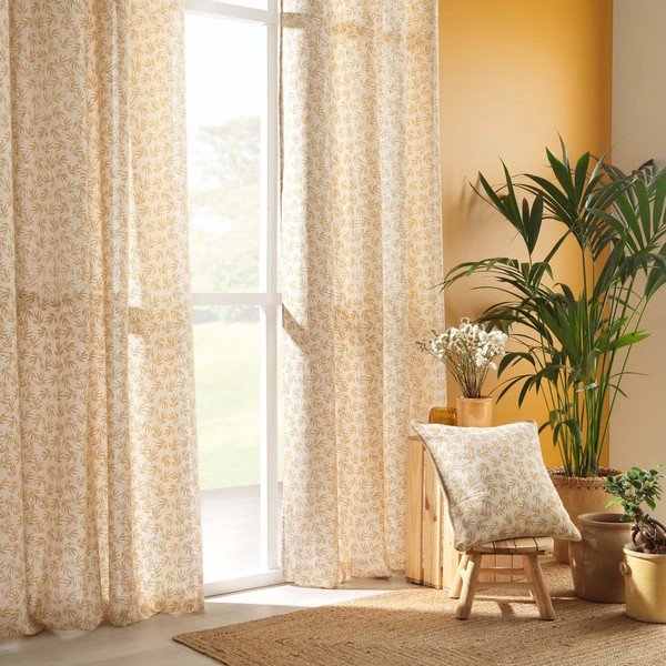 Žlto-biely záves 140x240 cm Maddy – douceur d'intérieur-image-3