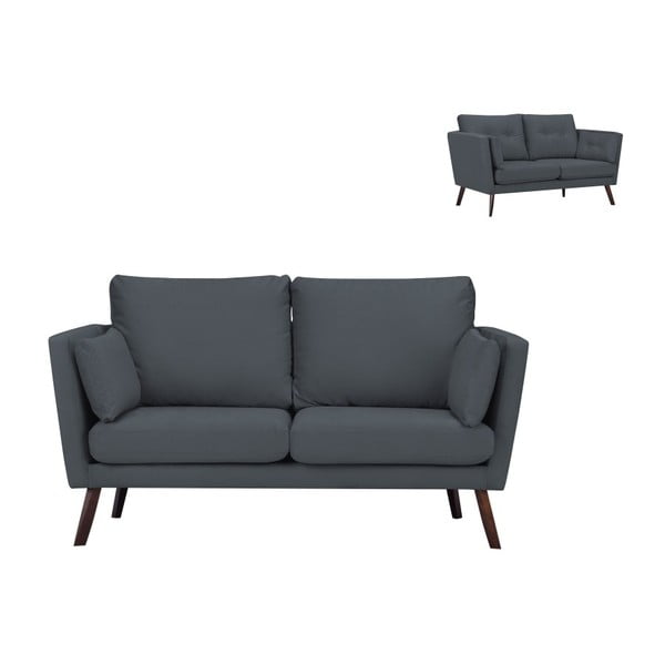 Tmavosivá dvojmiestna pohovka Mazzini Sofas Cotton-image-1