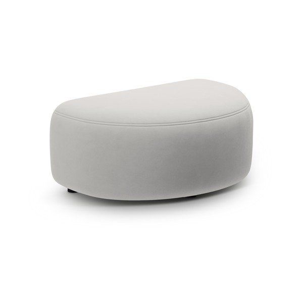 Svetlosivá zamatová podnožka Kate – Micadoni 