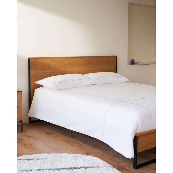 Dvojlôžková posteľ s roštom v prírodnej farbe 160x200 cm Taiana – Kave Home-image-4