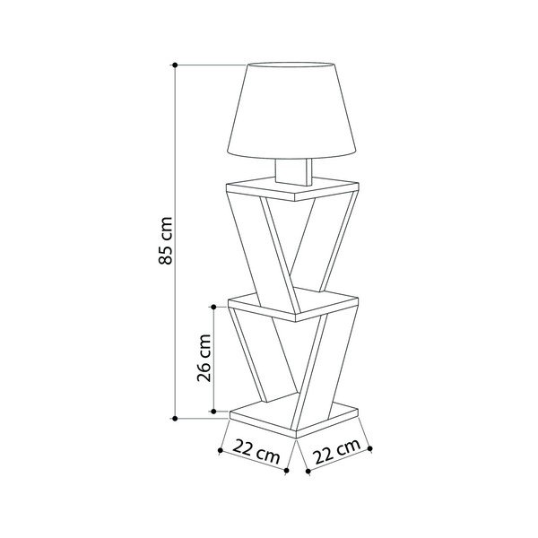 Biela voľne stojacia lampa Kozena White-image-2