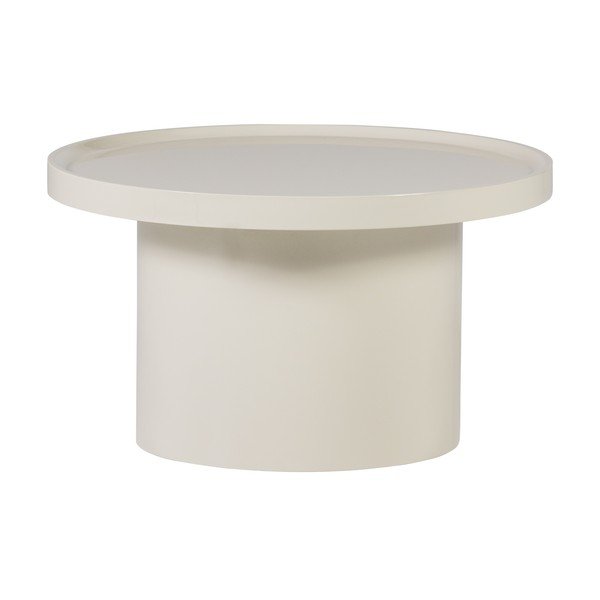 Sivobéžový okrúhly konferenčný stolík ø 70 cm Veluna – WOOOD