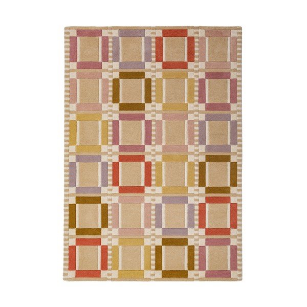 Ručne tkaný vlnený koberec v prírodnej farbe 200x290 cm Quadro Wool – Flair Rugs
