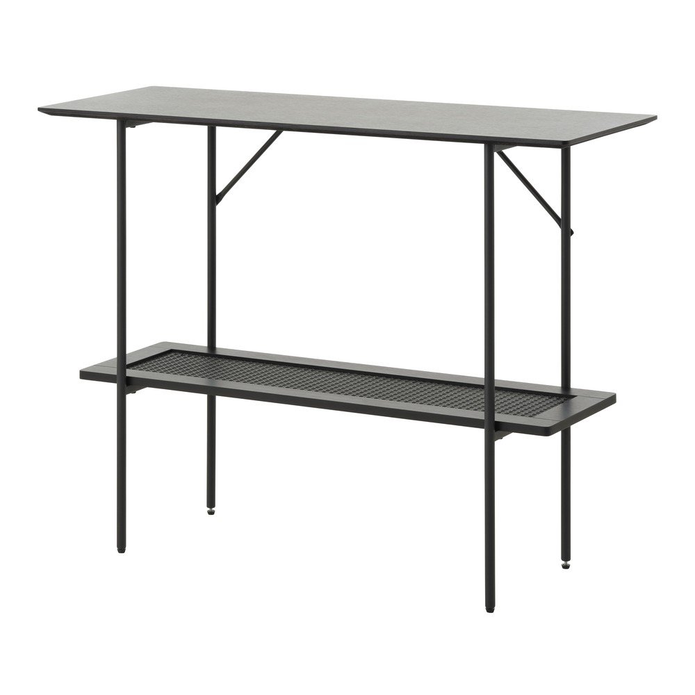 E-shop Čierny konzolový stolík 37x100 cm Pensacola – Unique Furniture