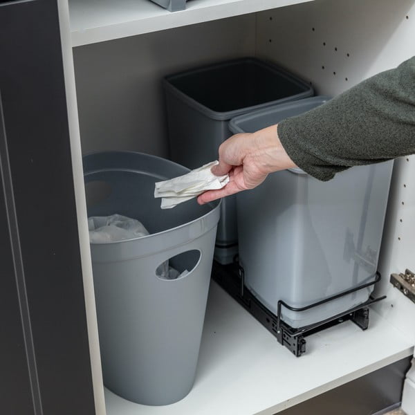 Súprava 2 sivých odpadkových košov Addis In-Cupboard Bin, 10 l-image-2