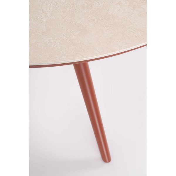 Okrúhly záhradný jedálenský stôl s doskou z kameňa ø 120 cm Cabas – Bizzotto-image-3