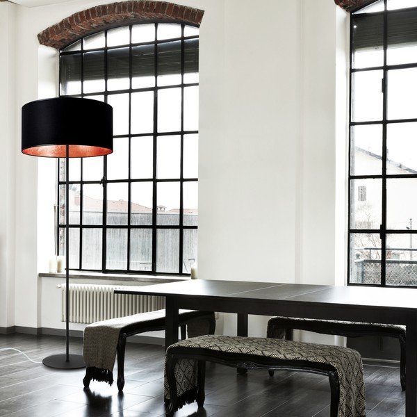Čierno-medená stojacia lampa Sotto Luce MIKA Xl 1F-image-1