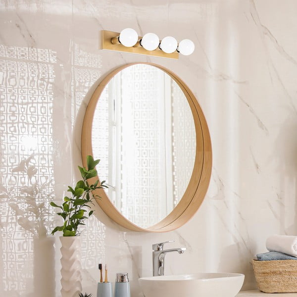 Nástenné svietidlo v zlatej farbe Mirro – Opviq lights-image-3