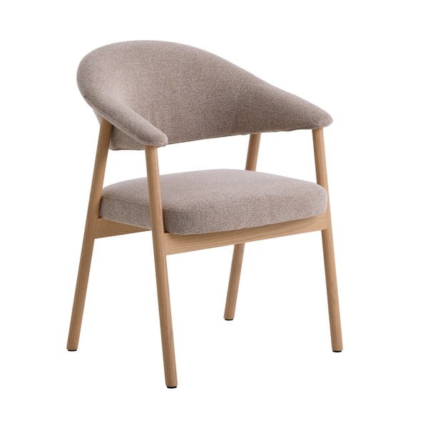Béžové jedálenské kreslá v súprave s podrúčkami 2 ks z dubového dreva Elk – Unique Furniture