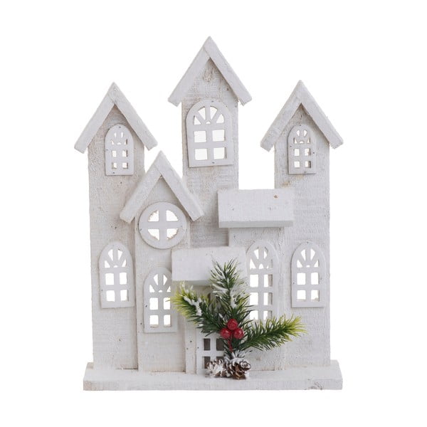 Vianočná drevená dekorácia v tvare domčeka InArt Helen