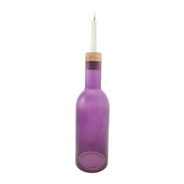 Váza/svietnik Bottle 36,8 cm, fialová