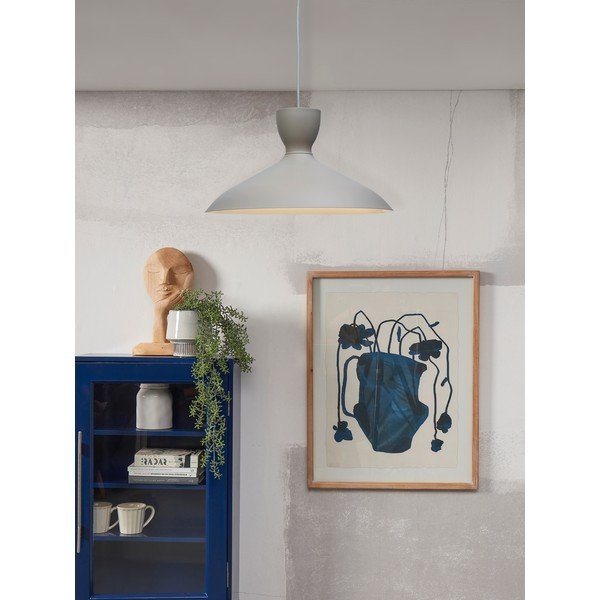 Sivé závesné svietidlo s kovovým tienidlom ø 40 cm Hanover – it's about RoMi-image-1