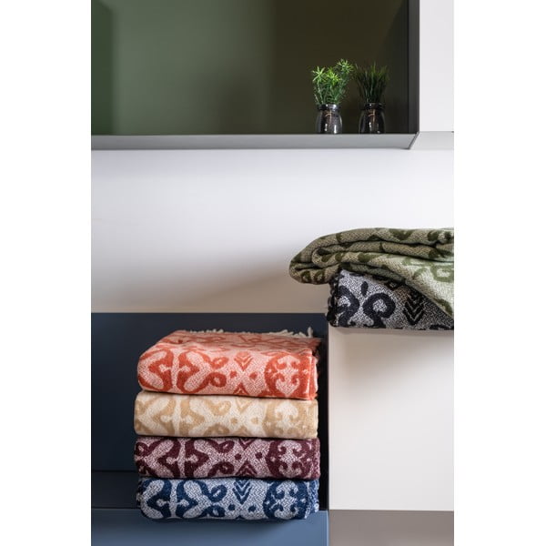 Čierný pléd s podielom bavlny Euromant Mykonos, 140 x 180 cm-image-2