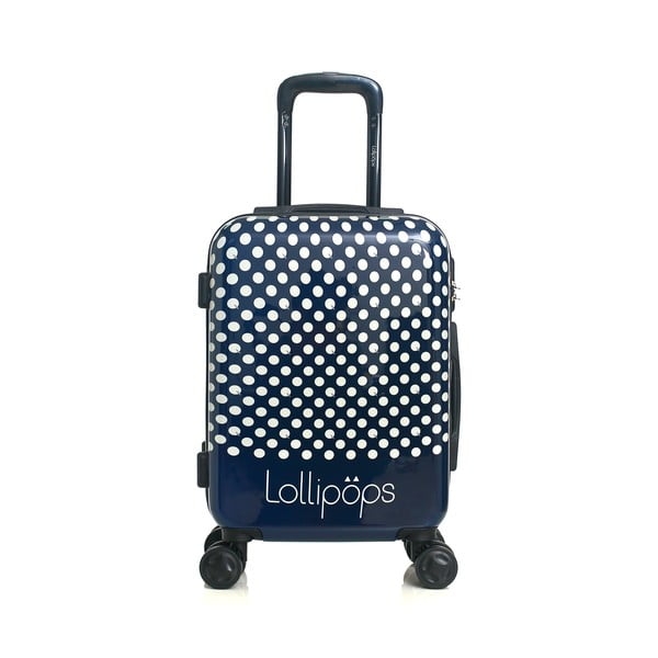 Set modrého kufra na 4 kolieskach a menšieho kufríka Lollipops Penny-image-3