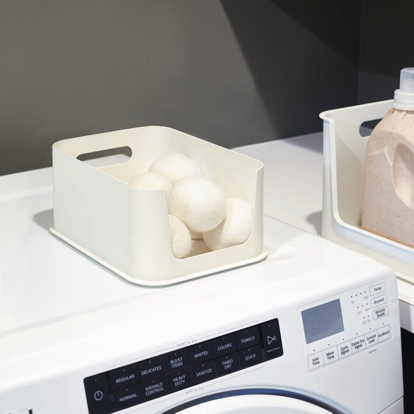 Biely úložný box iDesign Eco Open, 21,3 x 30,2 cm-image-1