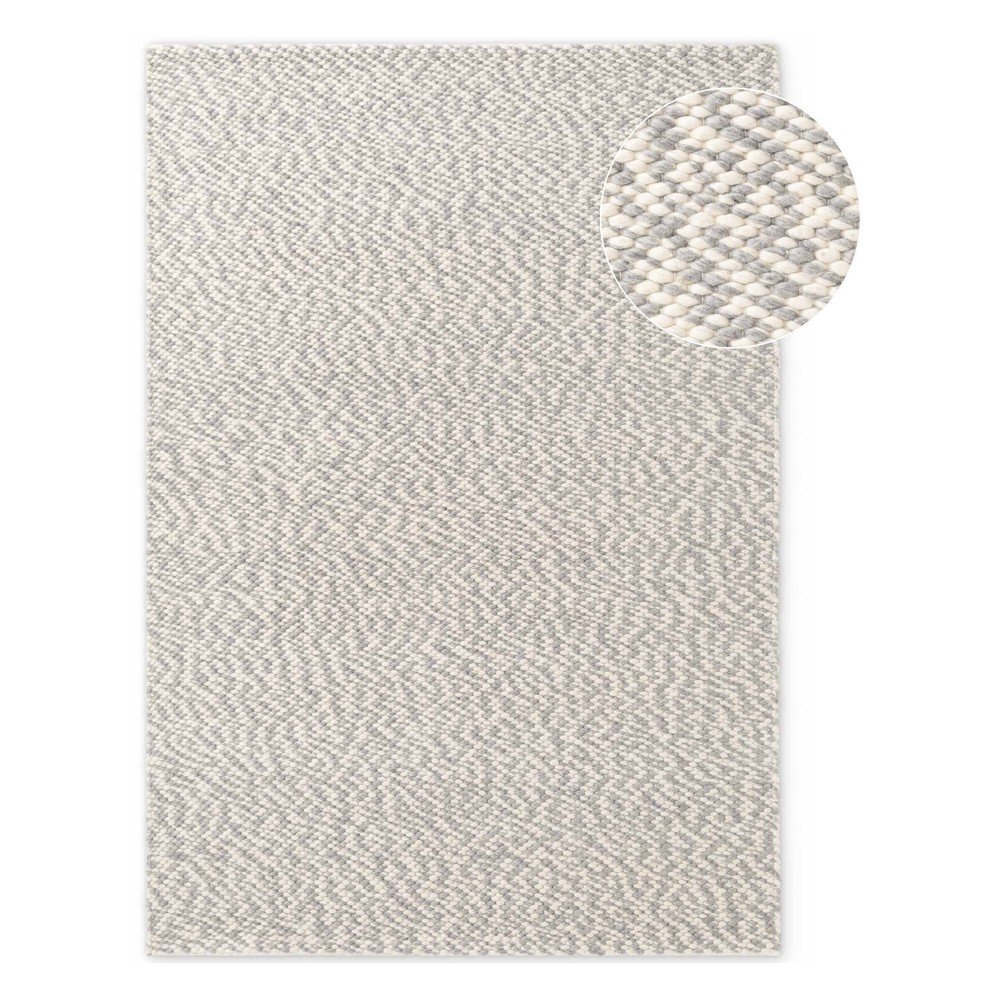 E-shop Svetlosivý/krémový ručne tkaný vlnený koberec 140x200 cm Lyon Beans – Elle Decoration
