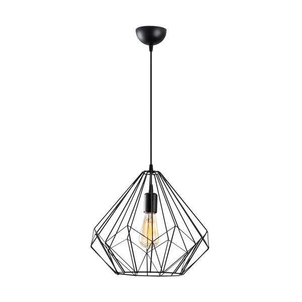 Čierne závesné svietidlo s kovovým tienidlom ø 37 cm Diamond – Opviq lights-image-2
