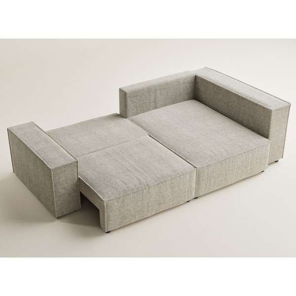 Béžová ženilková rozkladacia/s úložným priestorom rohová pohovka (pravý roh/do L) Tonga – Maison de Rêve-image-3