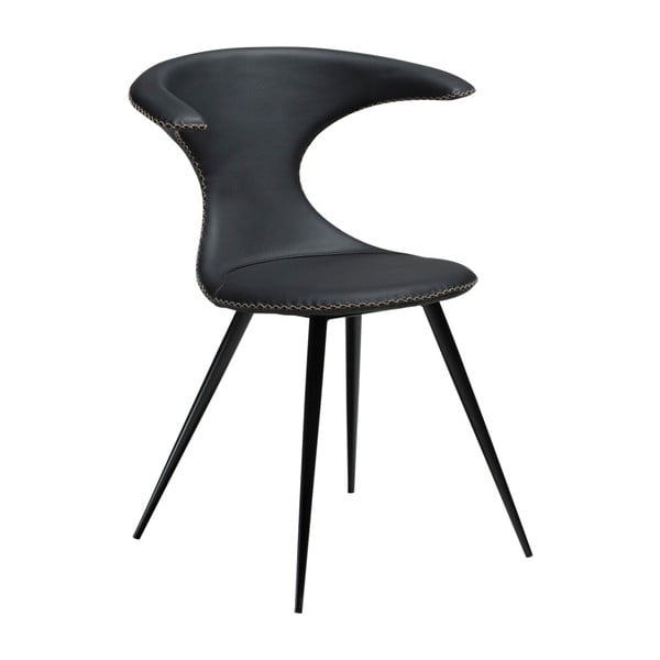 Čierna kožená stolička DAN-FORM Denmark Flair
