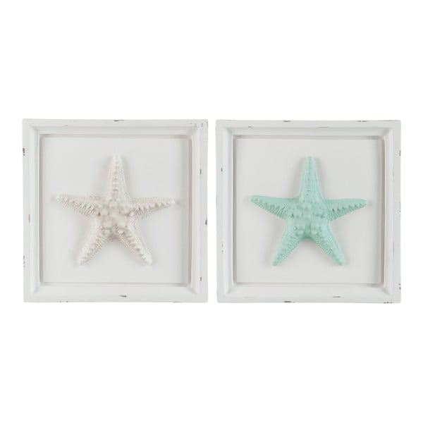 Sada 2 dekoratívnych rámčekov Starfish, 31x5x30 cm