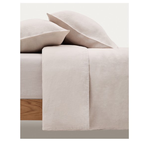 Napínacia bavlnená plachta taupe 180x200 cm Simmel – Kave Home-image-3