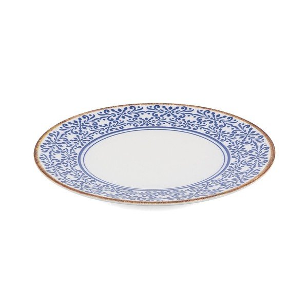 Biely/modrý servírovací porcelánový tanier ø 32 cm Azul – BonBistro-image-2
