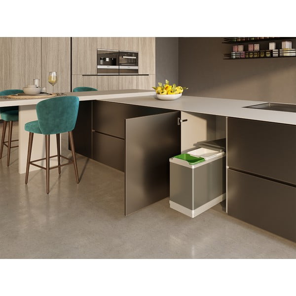 Plastový odpadkový kôš na triedený odpad/vstavaný 16 + 10 l Tower - Elletipi-image-1