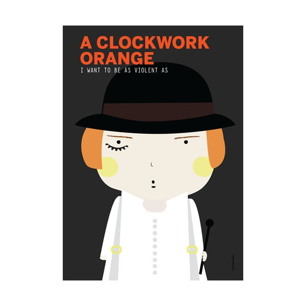 Plagát NiñaSilla A Clockworth Orange, 21 x 42 cm