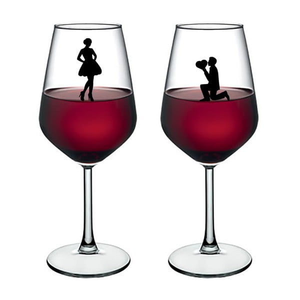 Sada 2 pohárov na víno Vivas Lovers, 345 cm