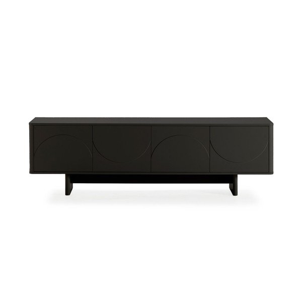 Čierny TV stolík 180x55x40 cm Solei – MOME