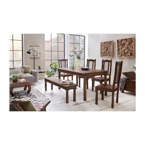 Odkladací stolík z akáciového dreva WOOX LIVING Nora, ⌀ 46 cm-image-2