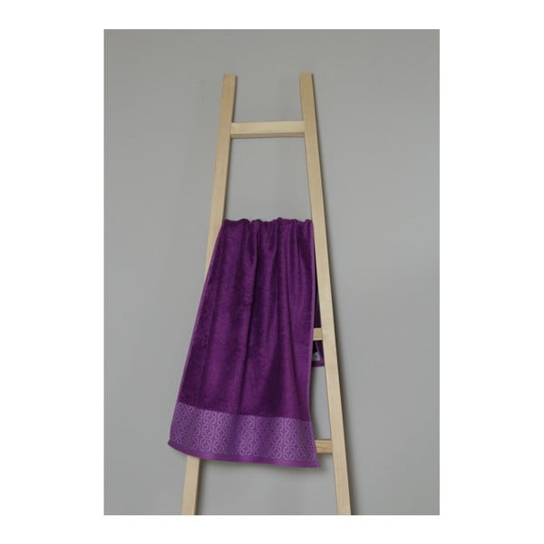 Fialový uterák z bavlny a bambusu My Home Plus Spa, 50 × 100 cm