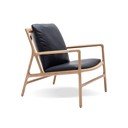 Kožené kreslo v čierno-prírodnej farbe Dedo - Gazzda