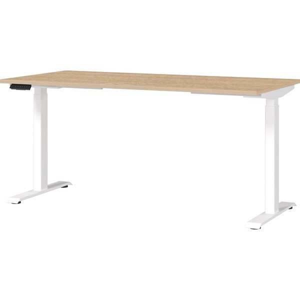 Polohovací pracovný stôl s elektricky nastaviteľnou výškou s doskou v dubovom dekore 80x160 cm Jet – Germania