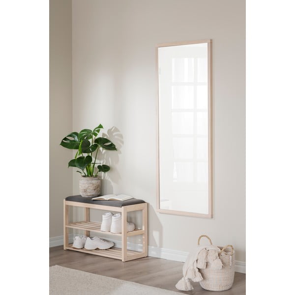 Skrinka na topánky z dubového dreva s lavicou v prírodnej farbe Confetti – Rowico-image-4